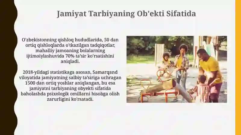 Jamoa tarbiya obyekti va subyekti sifatida 4