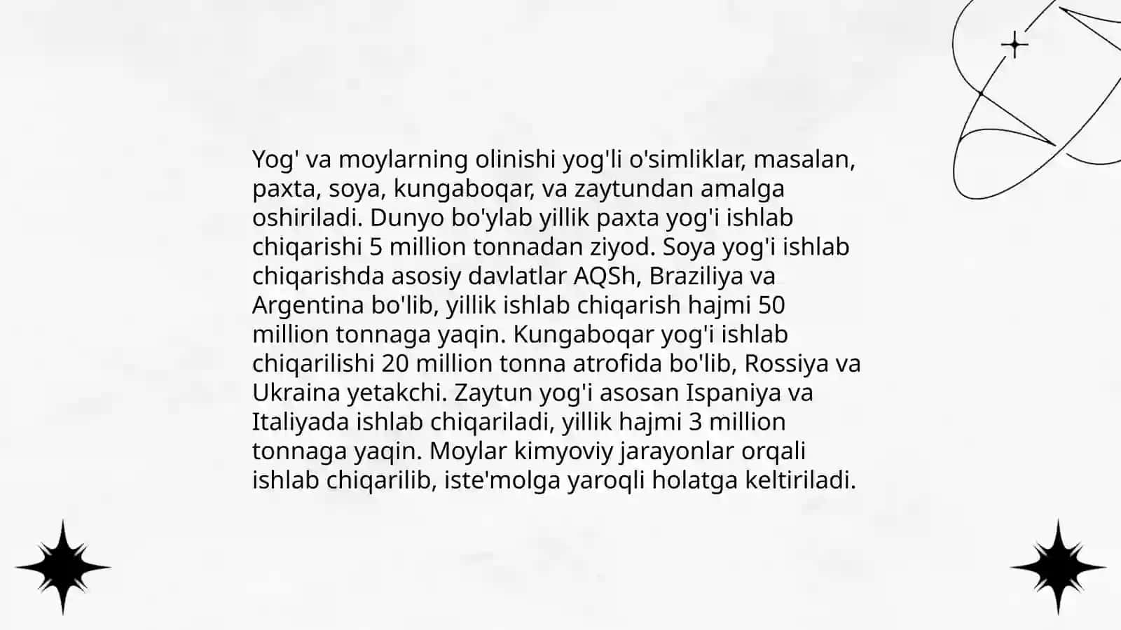 Yog'lar va moylarning kimyoviy tarkibi 4