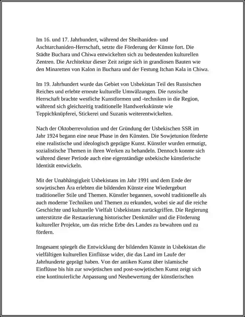 Thema: KUNST LITERATUN UND BILDUNG IN UZBEKISTAN 4