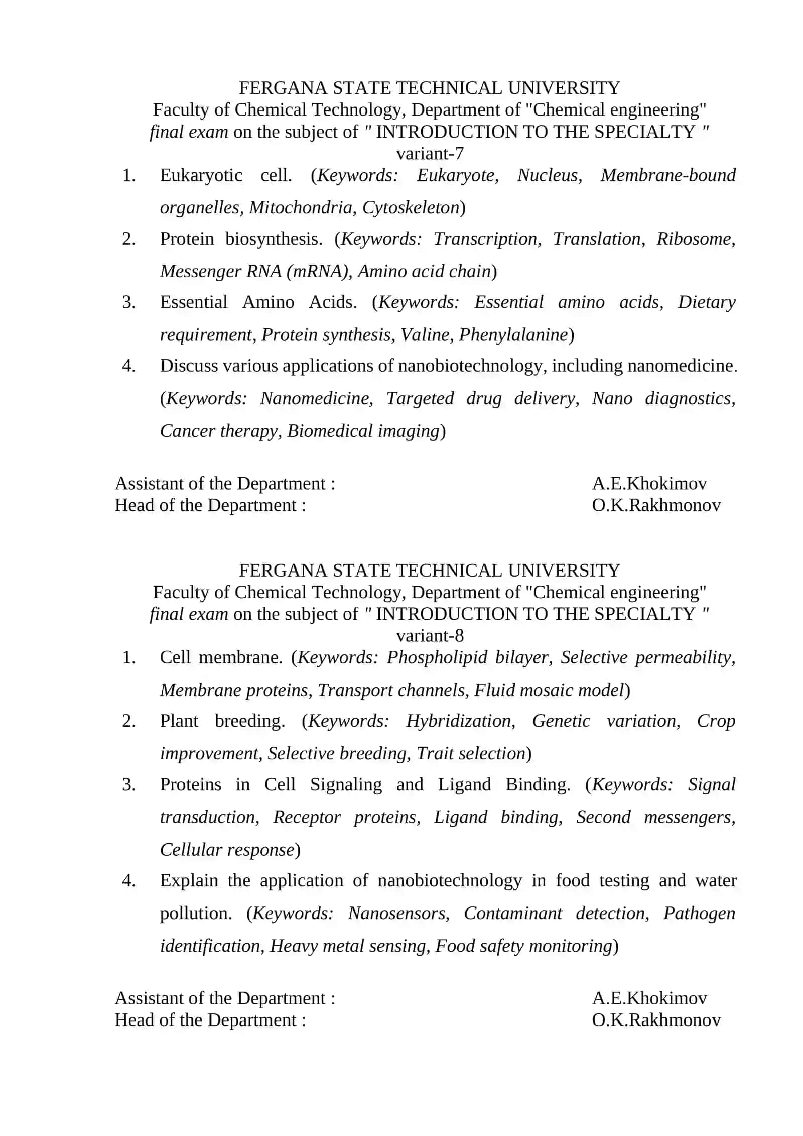 INTRODUCTION TO THE SPECIALTY - Final Exam Variant 1 4