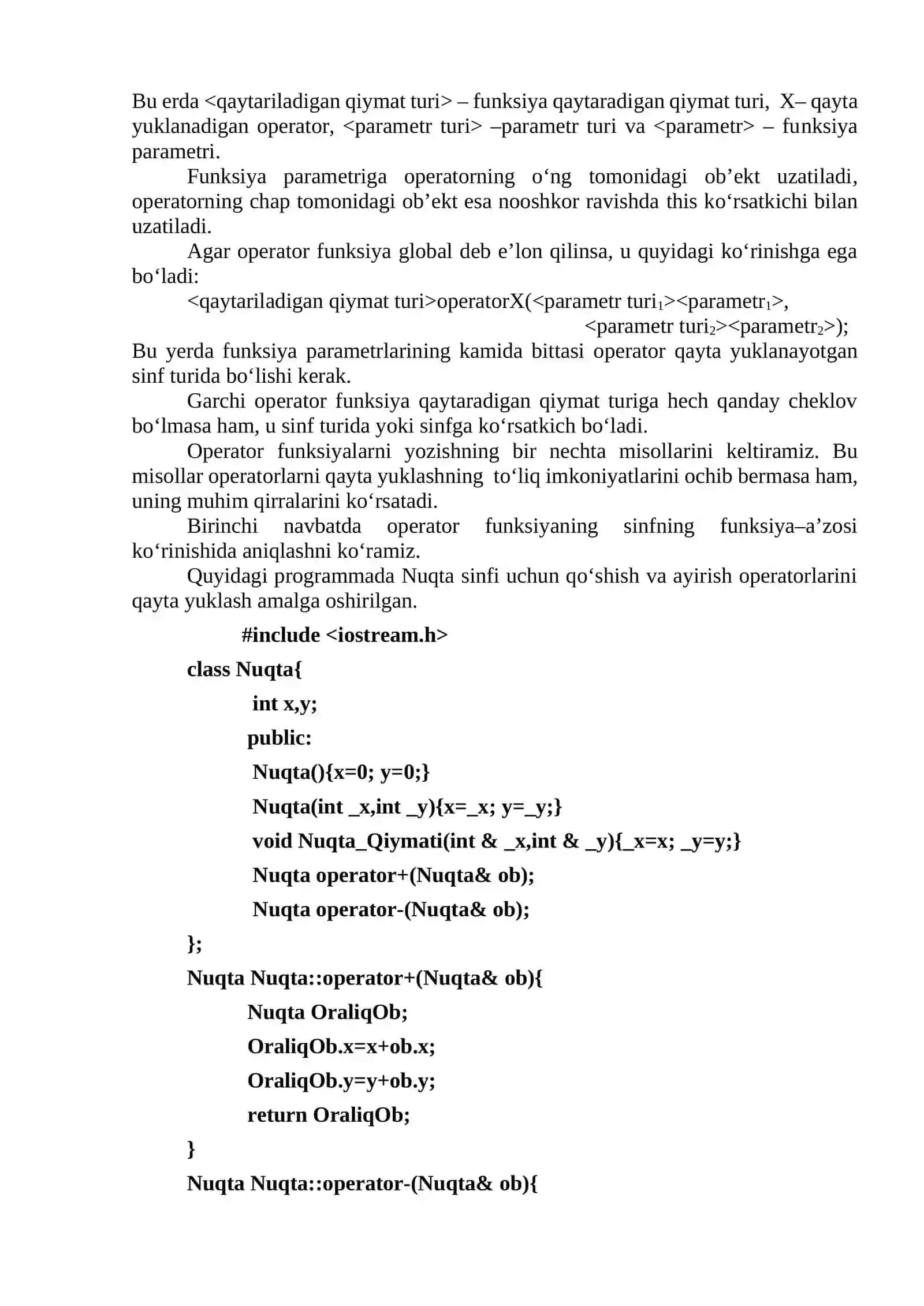OPERATORLARNI QAYTA YUKLASH 4