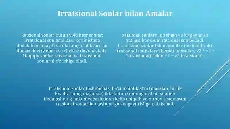 Ratsional va Irratsional Sonlar 4