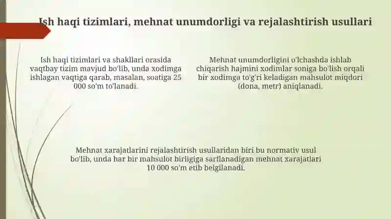 Mehnat jamolarini rejalashtirish va boshqarish 4