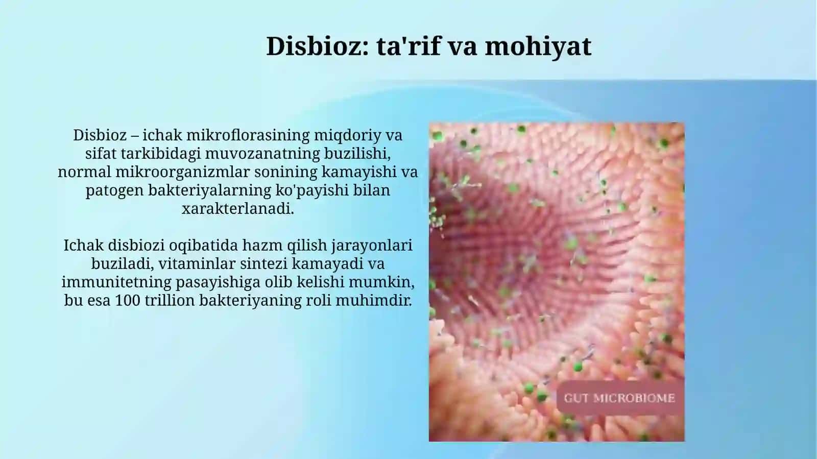 Odam organizimi normal Disbakterioz tushunchasi 4