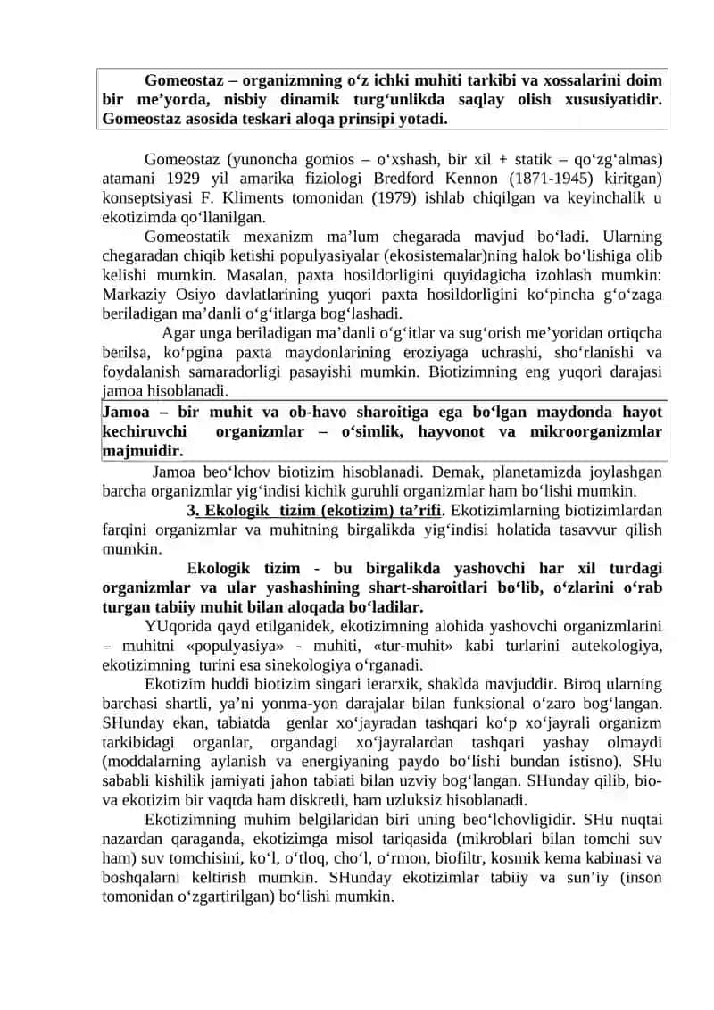 Ekologik Tizimlar 4