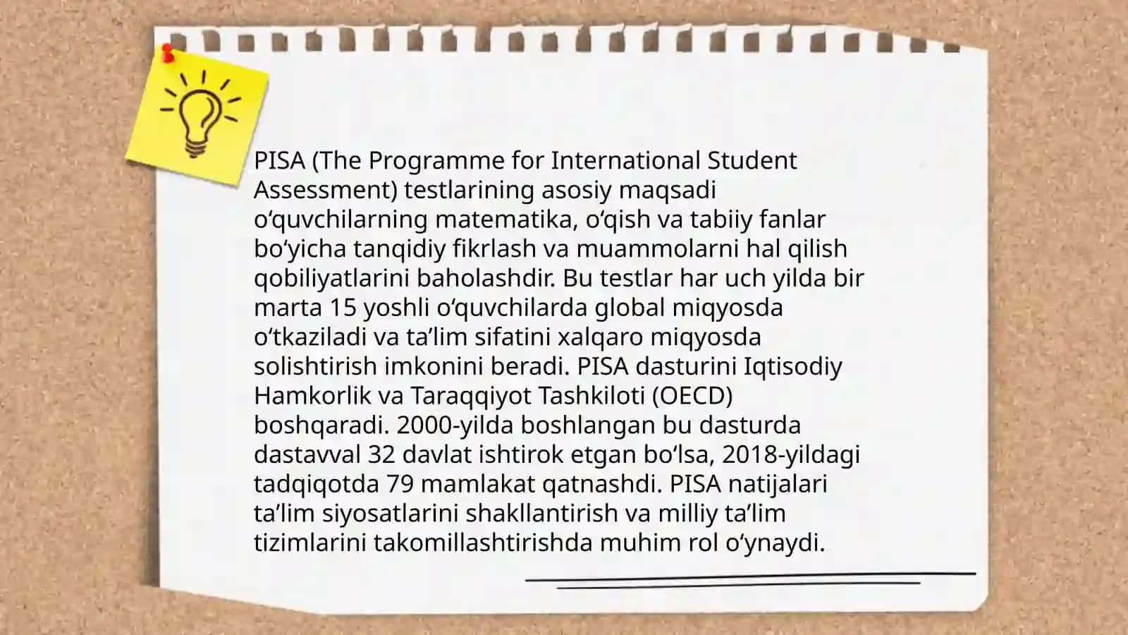 PISA xalqaro baholash dasturi 4