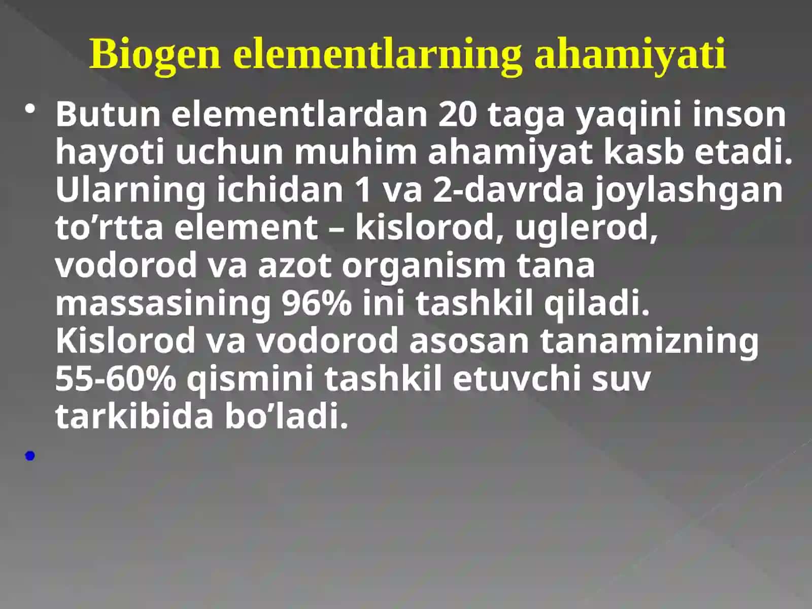 BIOGEN ELEMENTLAR VA ULARNI AHAMIYATI 4