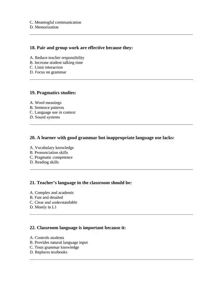 TESTS in English 4