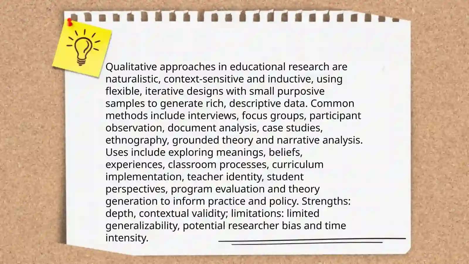Different approaches in educational research and their characteristics 4