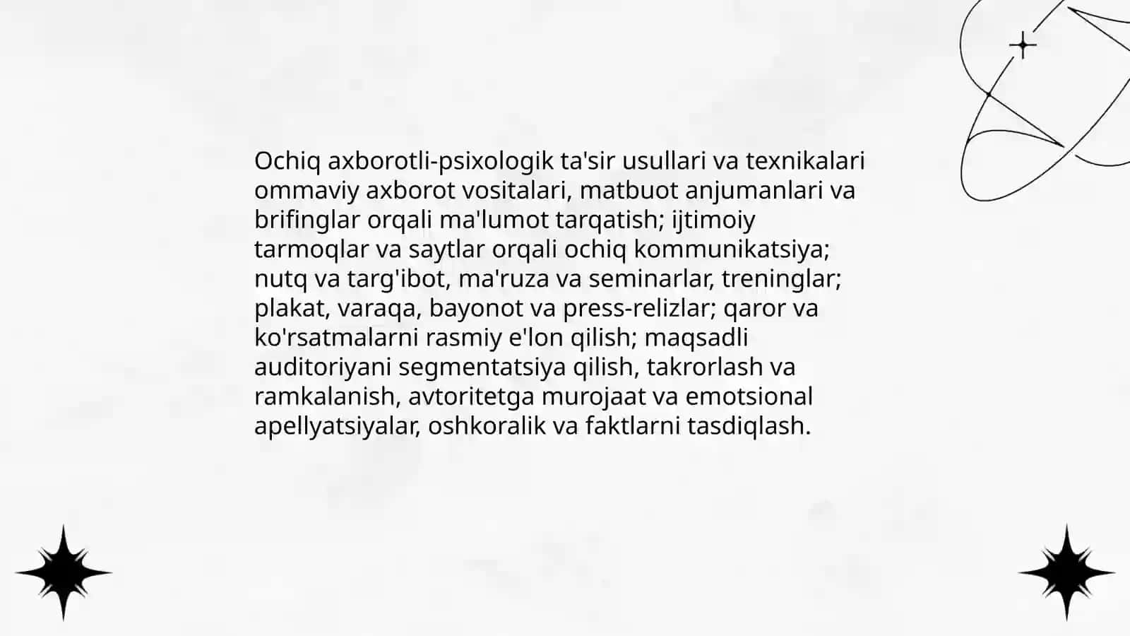 Axborotli-psixologik ta'sir usullari 4