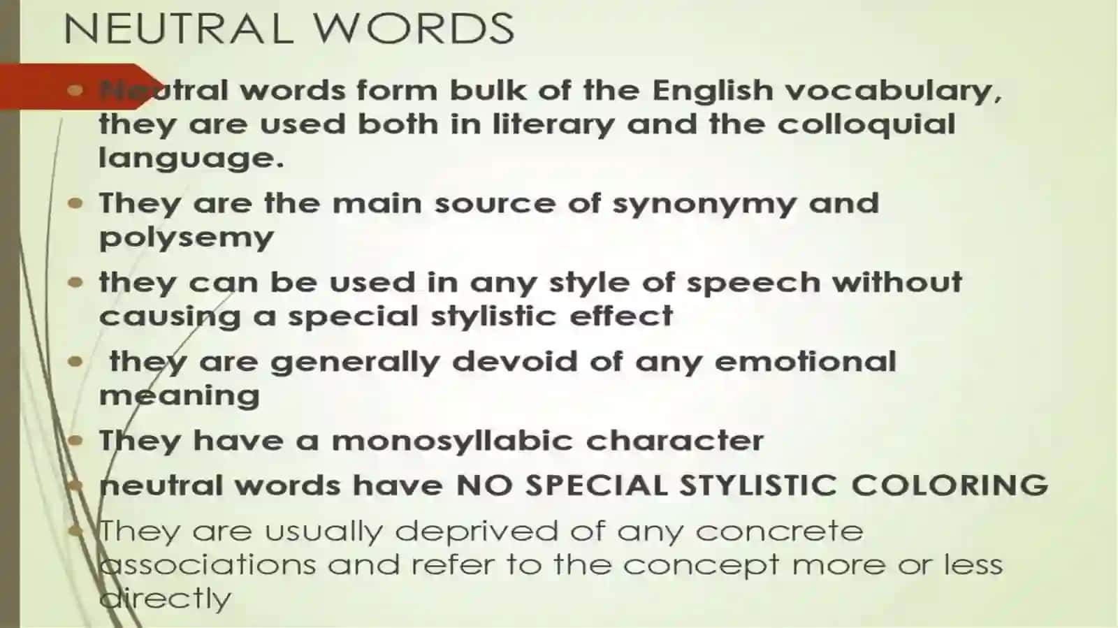 LECTURE 5: STYLISTIC DIFFERENTIATION OF VOCABULARY 4