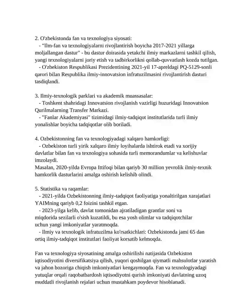 Innovatsion siyosat va texnologiyalar 4