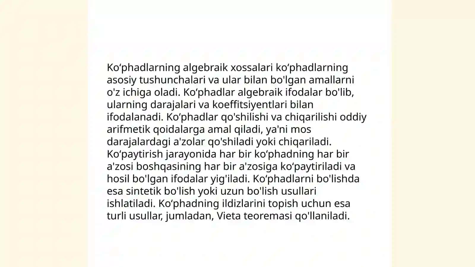 Koʻphadlarni koʻpaytirish va boʻlish 4