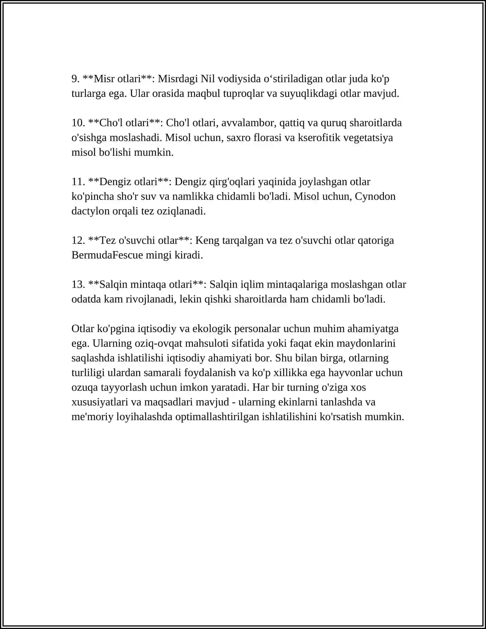 Otlarning turlari 4