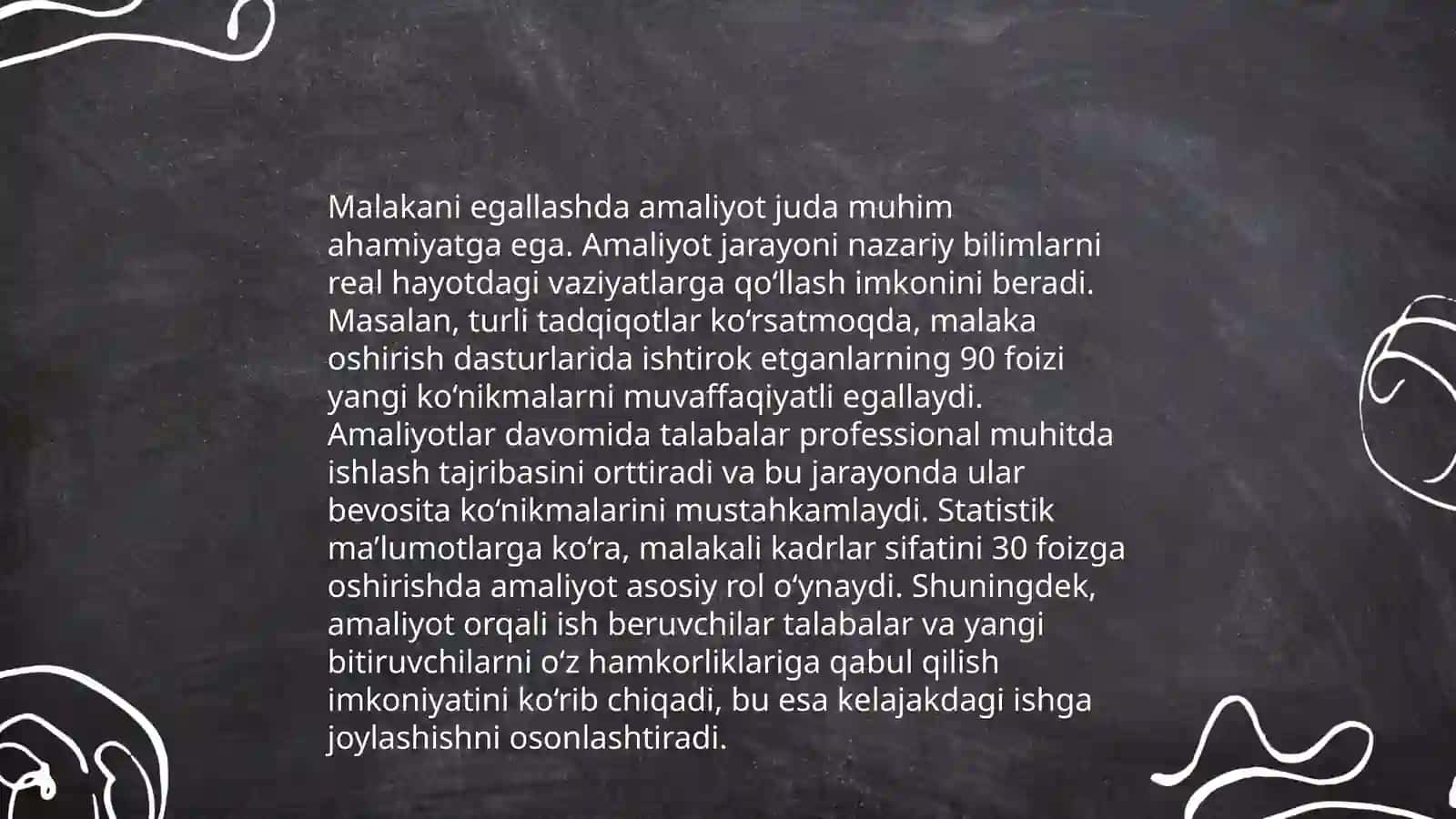 Faoliyatning oʻzlashtirilishi va malakalarni egallash 4
