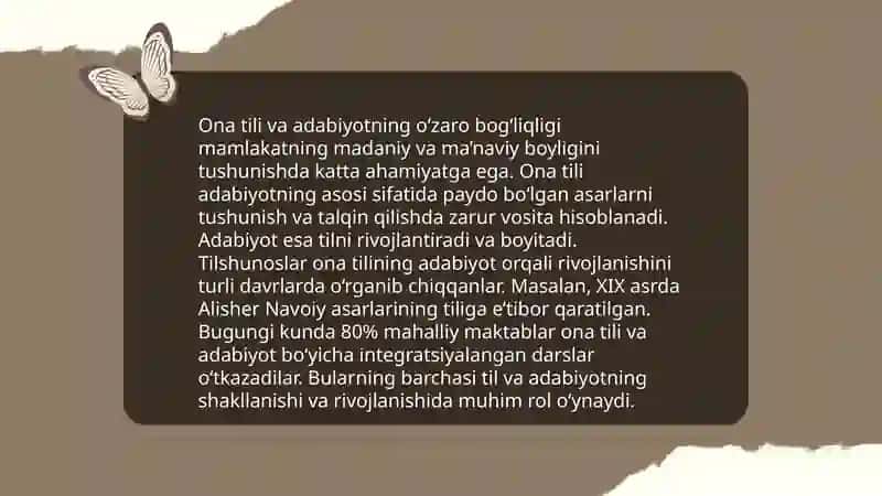 Ona tilini boshqa gumanitar fanlarga bog'lab órganish 4