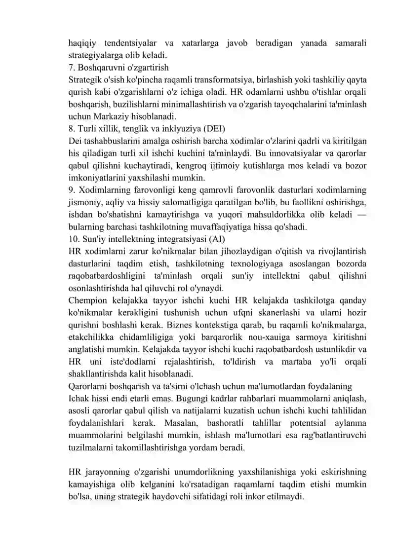 Tashkilotning ish sifatiga inson resurslarining ta’siri 4