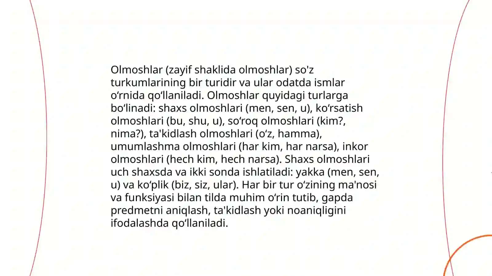 Olmoshning hususiyatlari va turlari 4