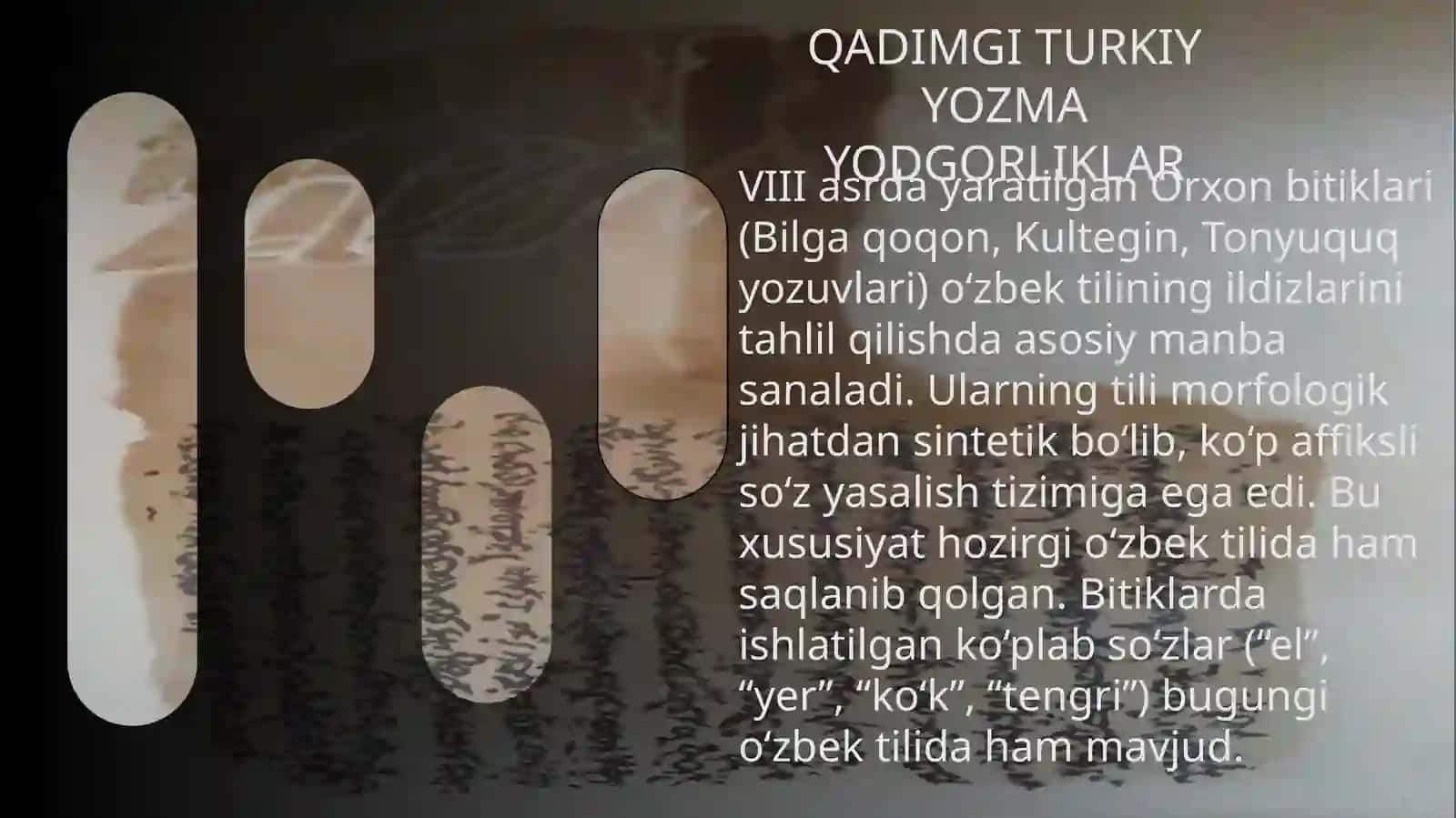 O’ZBEK TILINING KELIB CHIQISHI 4