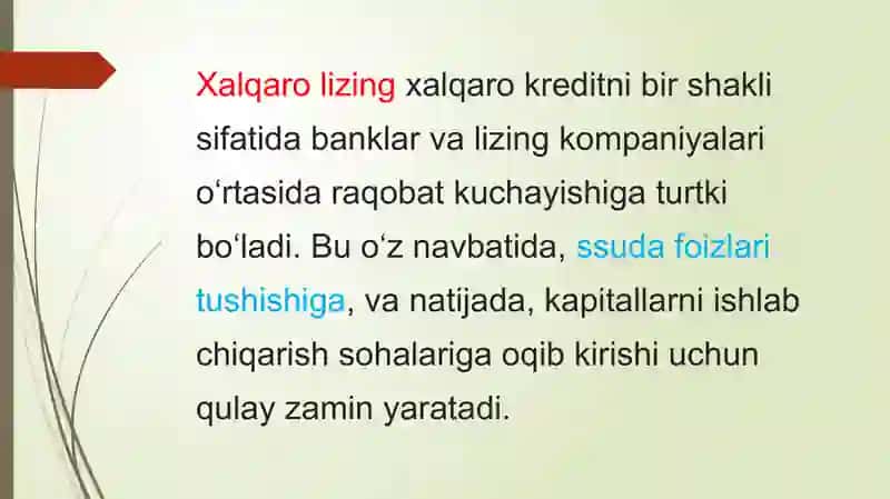 XALQARO LIZING OPERATSIYALARI 4