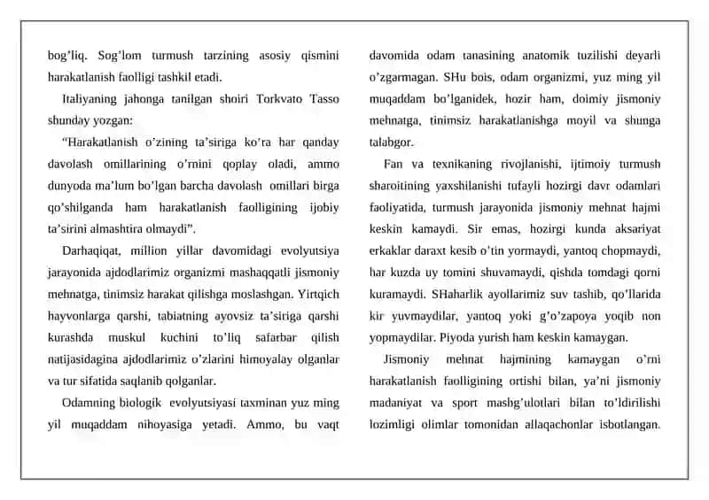 Harakat - Sog’lom Turmush Tarzining Asosiy Omili 4