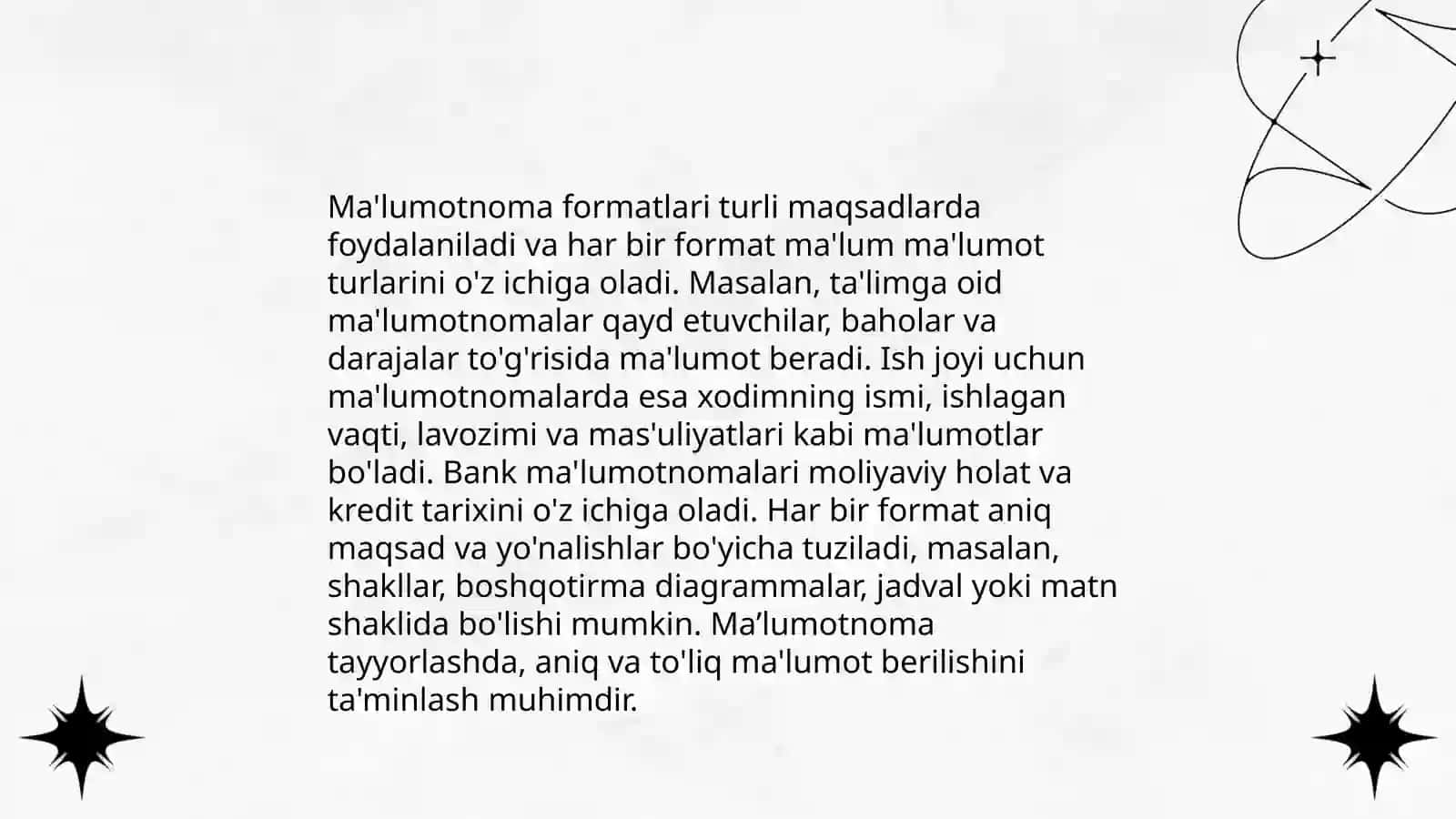 Ma'lumotnoma yozish usullari 4