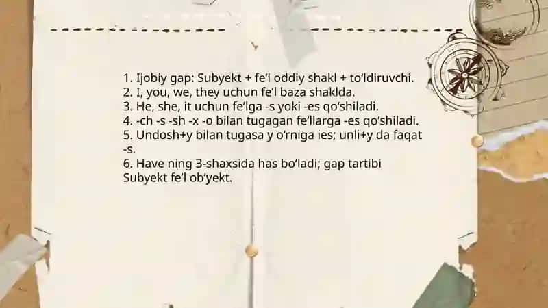 Present simple tense 4