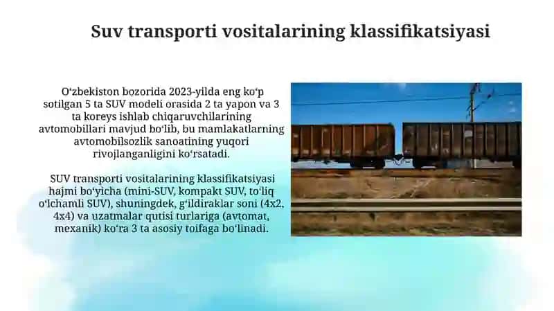 Yer usti transporti vositalari 4