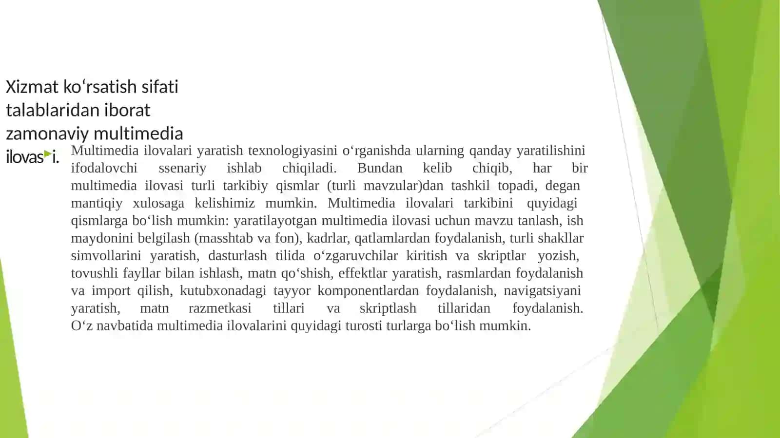 Multimediali   tarmoqlar  uchun  xizmatlarni  ta’minlash 4
