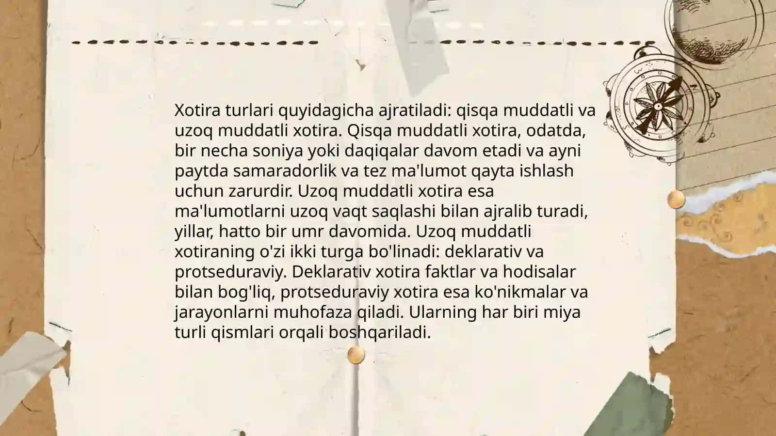 Xotira va uning turlari 4