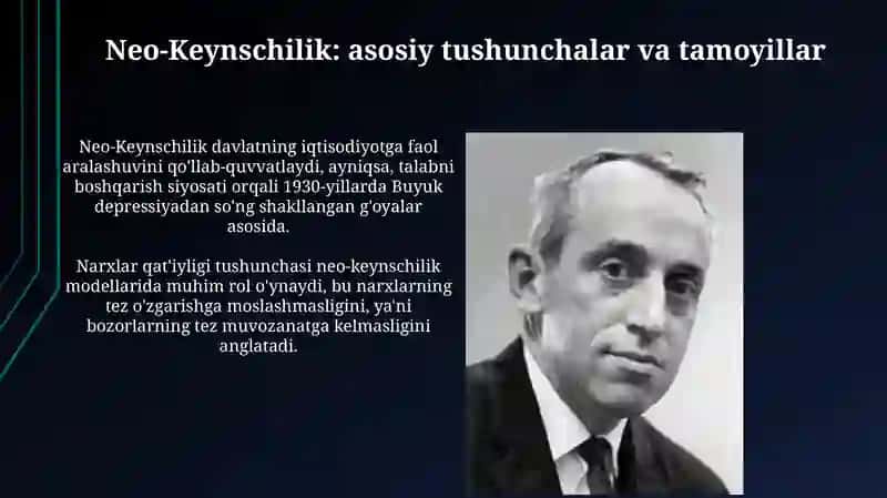 Jon meynard keyns taʼlimoti va neokeynschilik 4