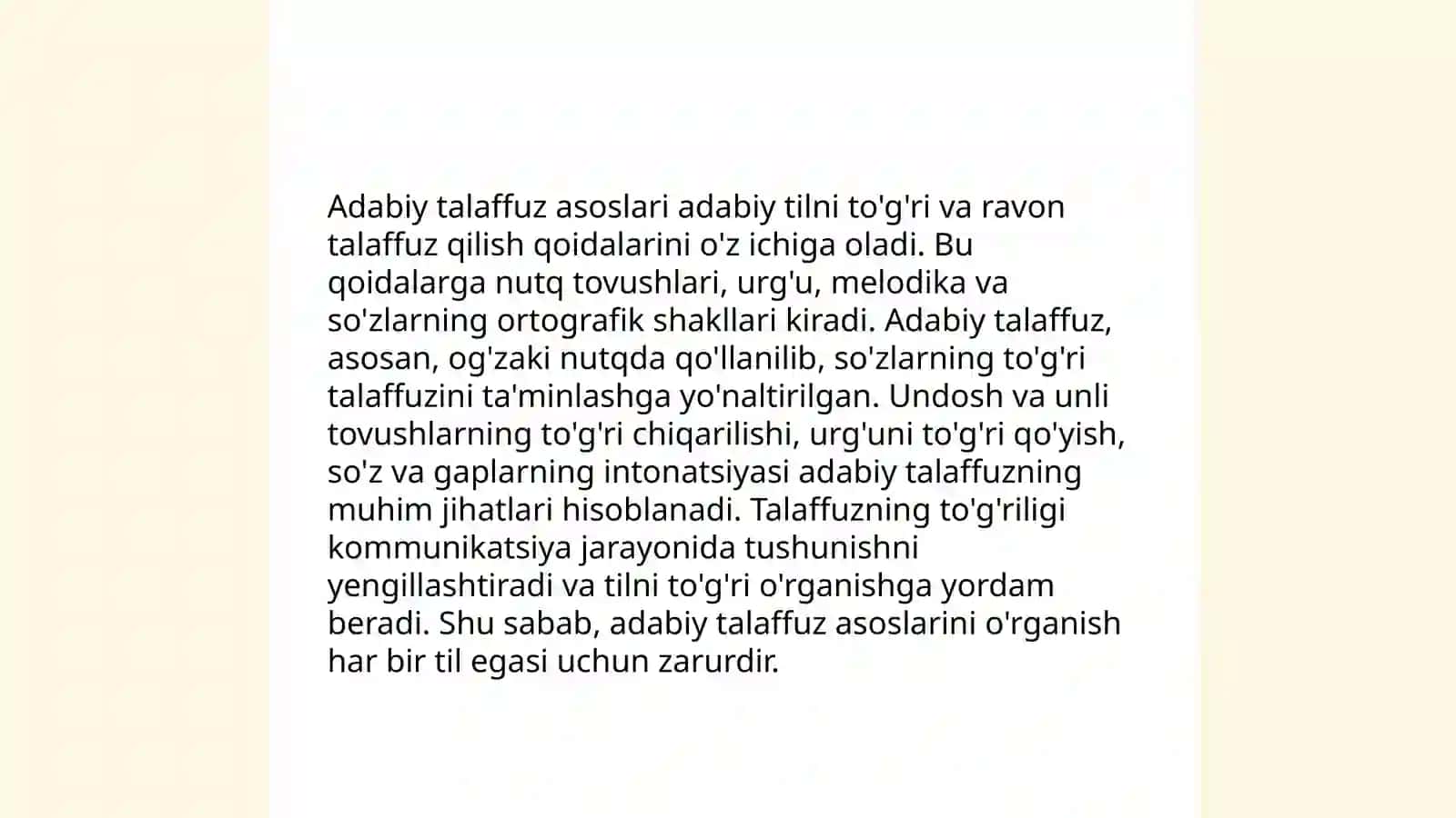 Adabiy talaffuzni shakllantruvchi mashqlar 4