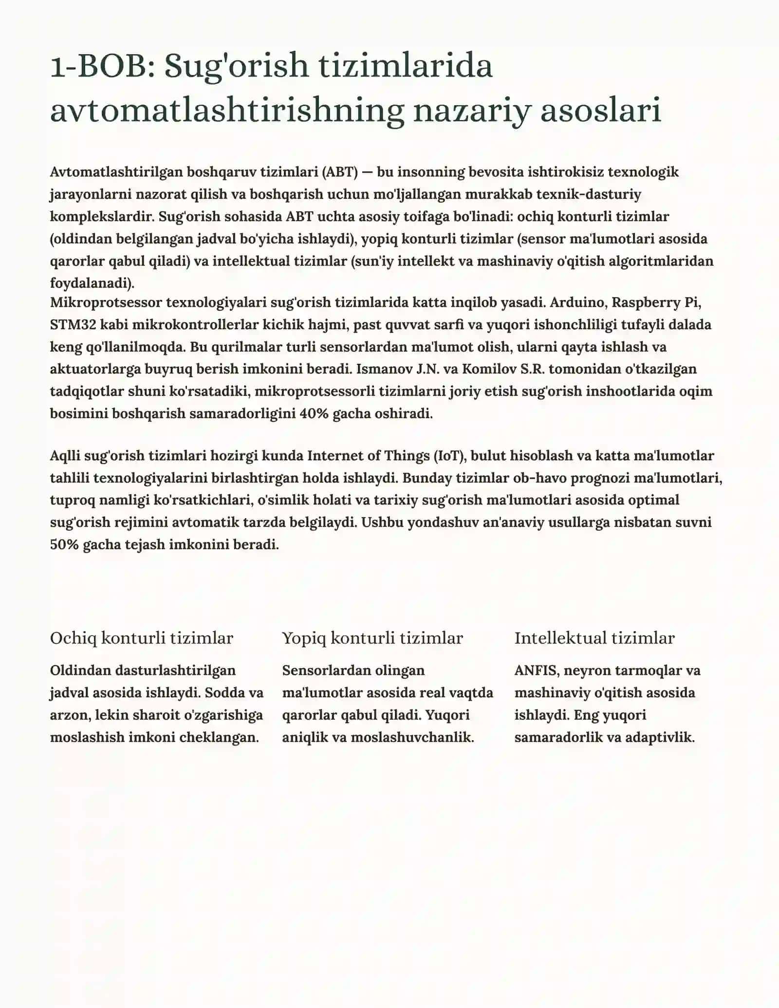 Avtomatik tizimlar loyihasi 4