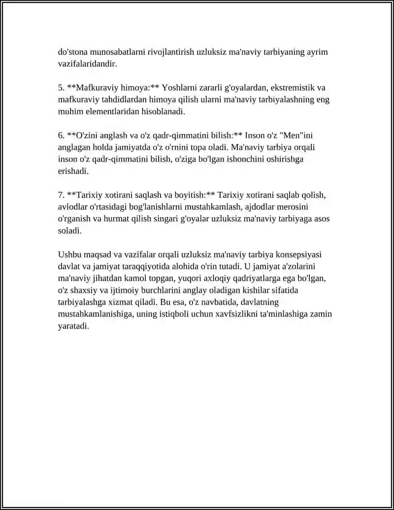 UZLUKSIZ MA’NAVIY TARBIYA KONSEPSIYASI 4