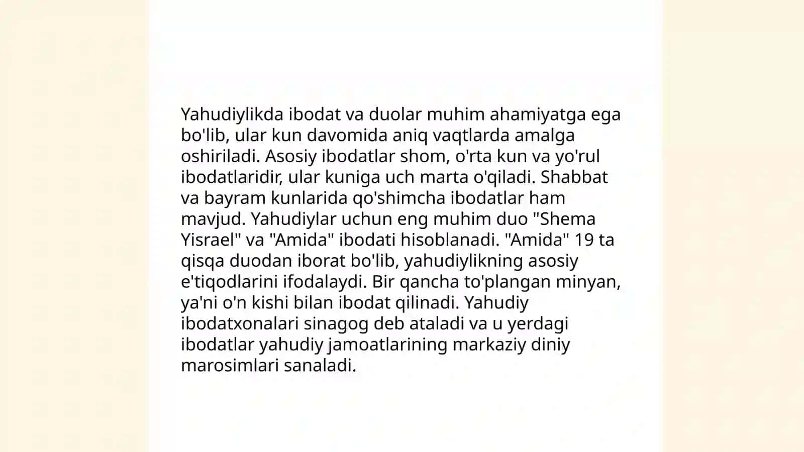 Yahudiylik ta'limoti, an'ana va marosimlari 4