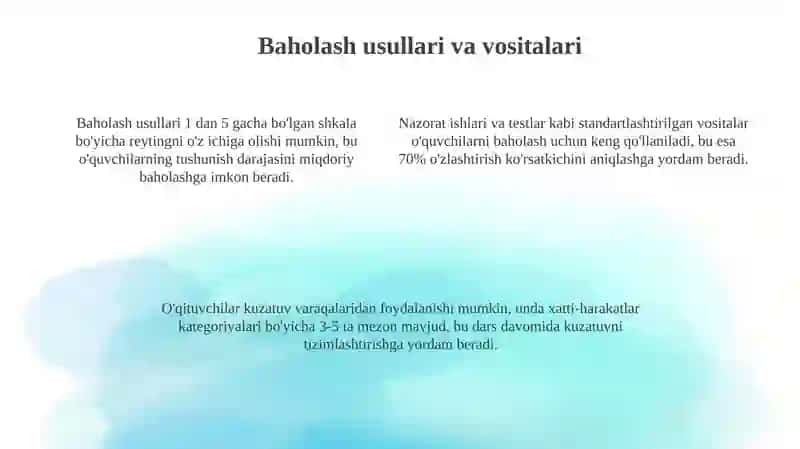 Baholash usullari va vositalari 4