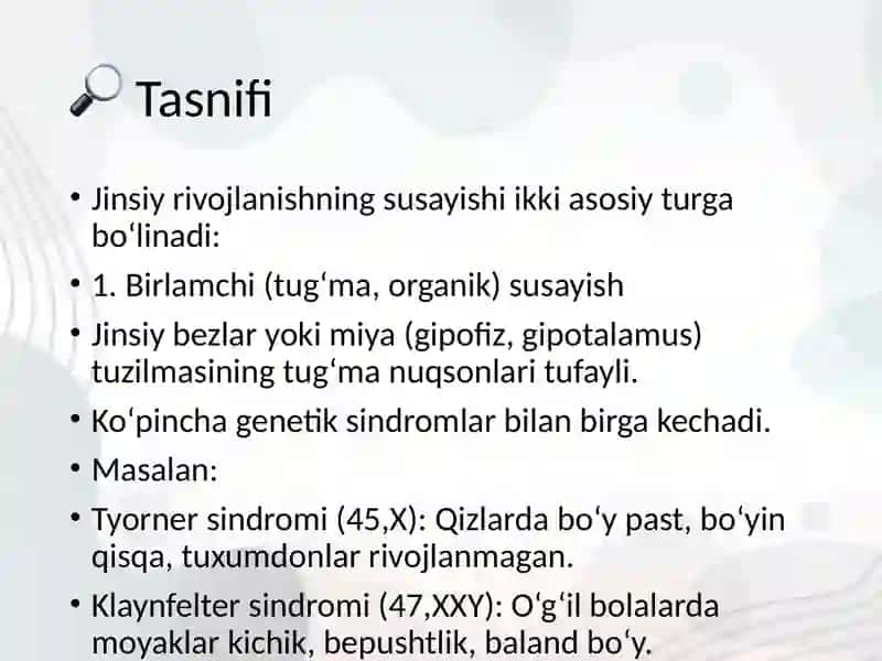 Bolalarda jinsiy rivojlanishning susayishi 4