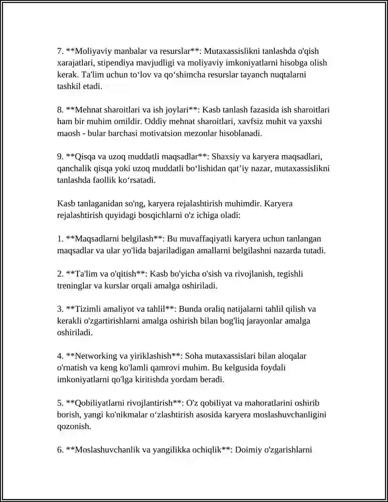 MUTAXASSISLIKKA KIRISH 4