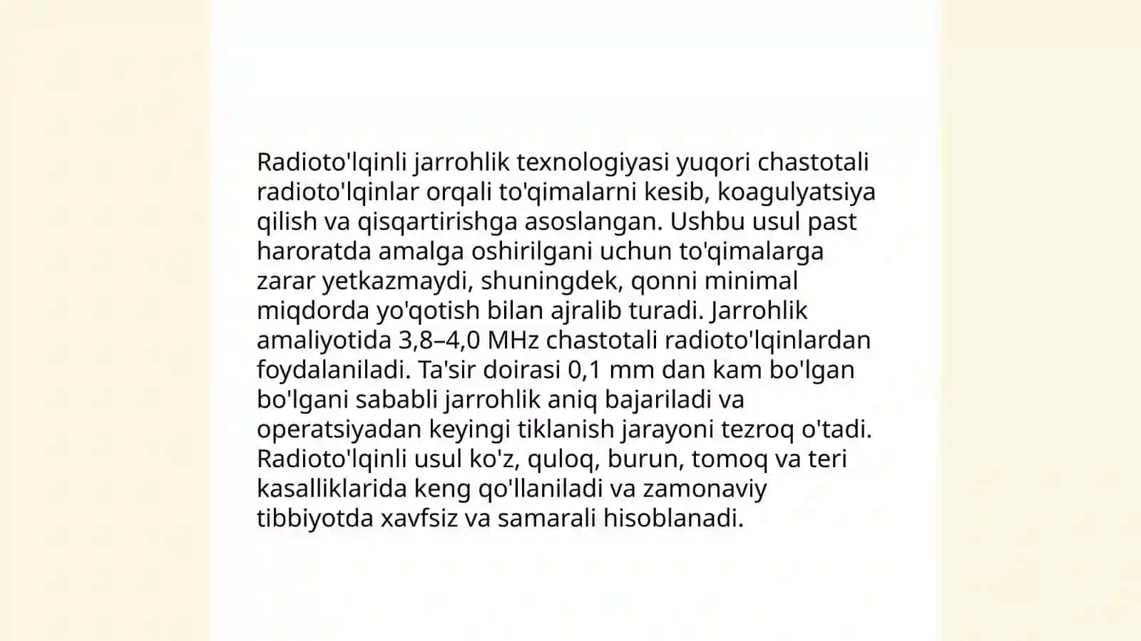 Radioto'lqinli jarrohlik 4