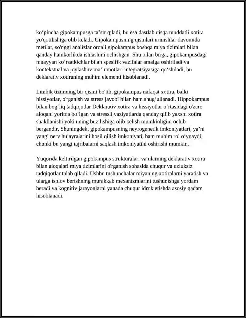 XOTIRANI TA’LIMLOVCHI MIYA TIZIMLARI 4
