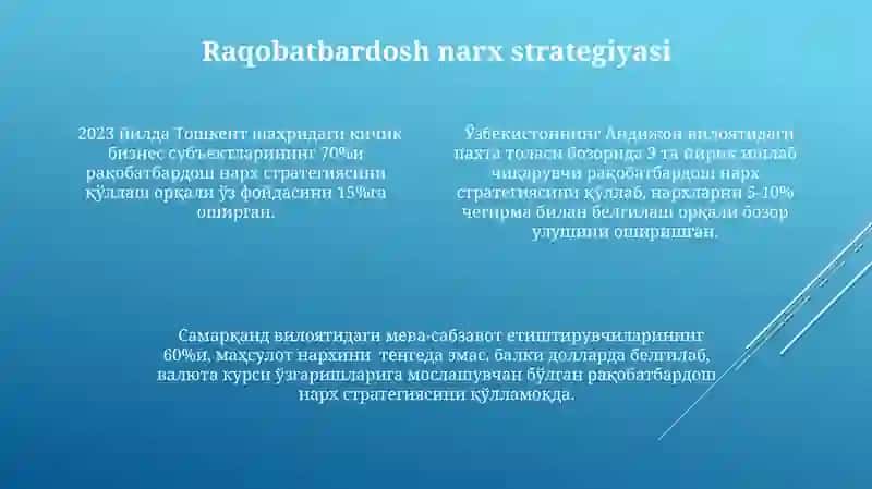 Narxlash Strategiyalari 4