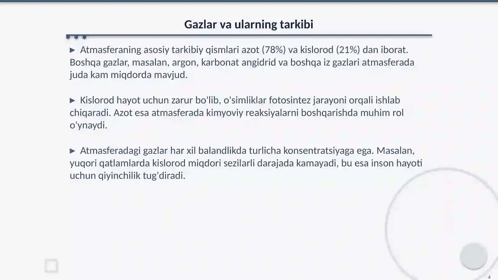 Atmasferaning qurami va bosimi 4