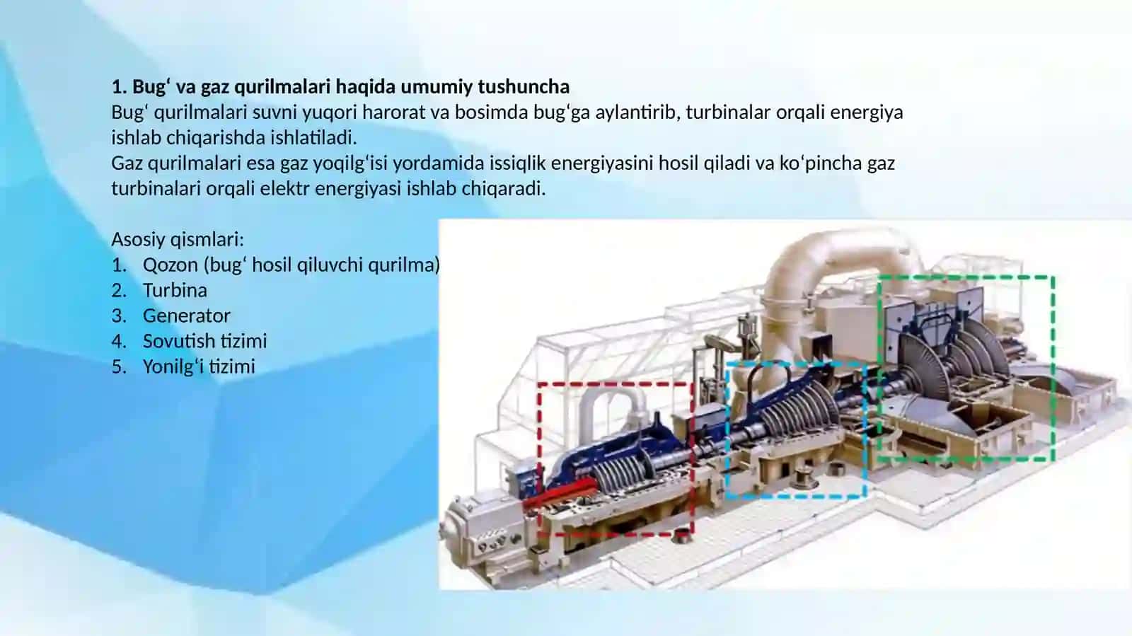 Bugʻva gaz qurilmalari fanidan taqdimot loyihasi 4