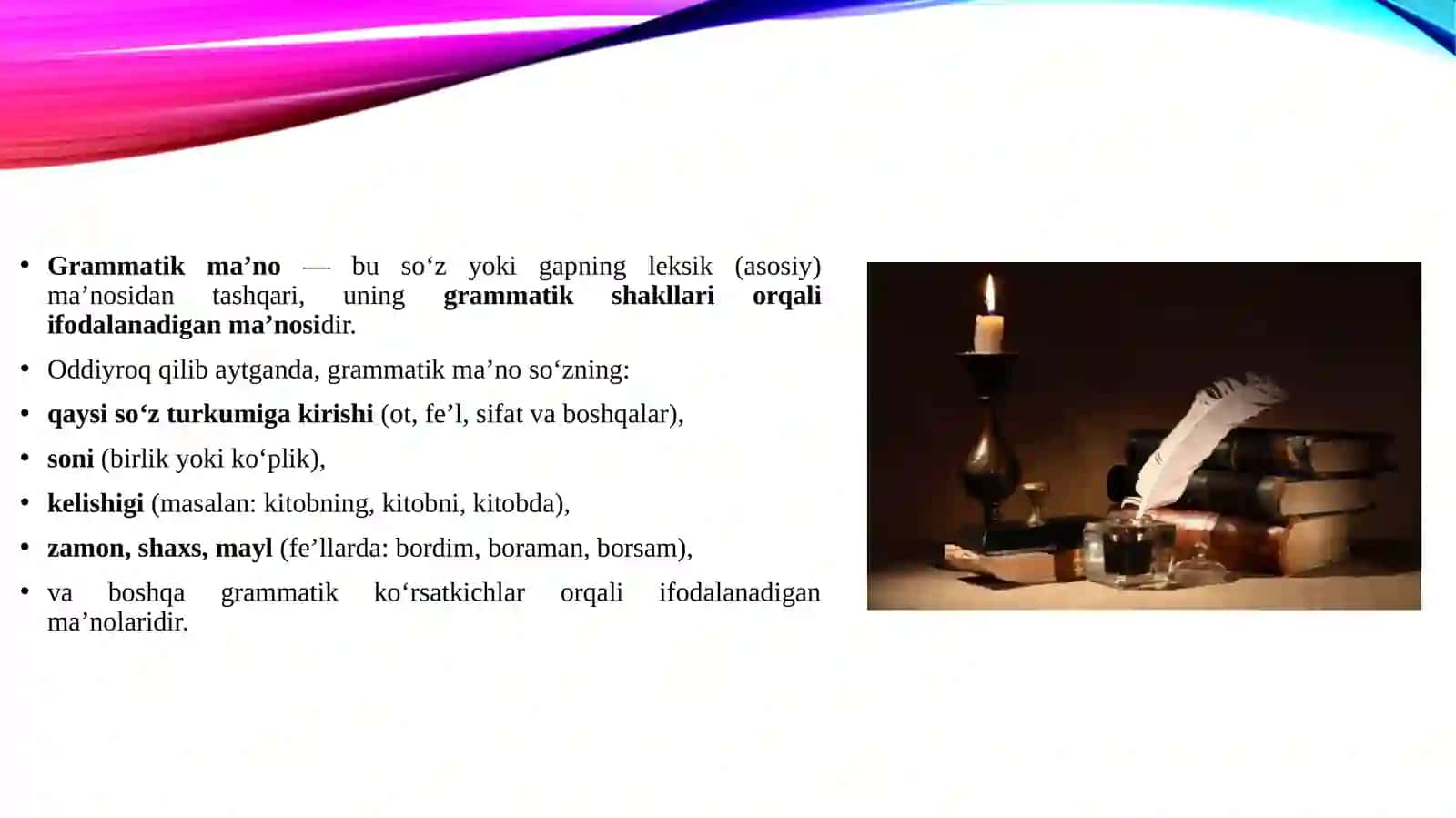 Grammatik maʼno 4