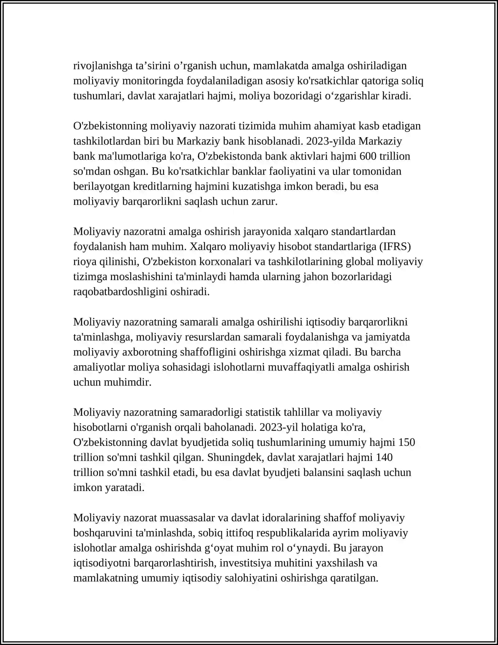 MOLIYAVIY NAZORAT TURLARI 4