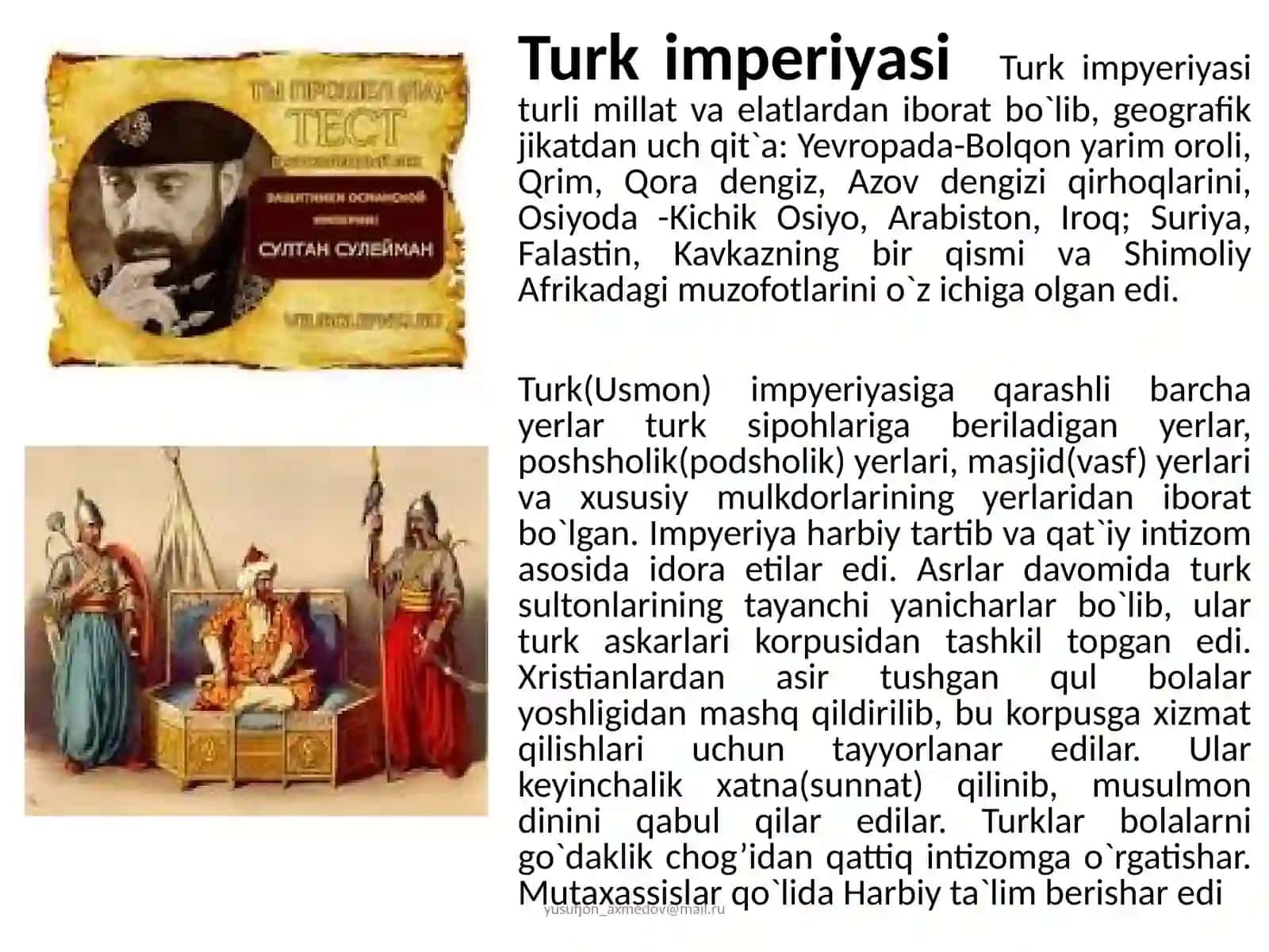 XIX asrning oxiri - XX asr boshlarida Usmonli davlati 4