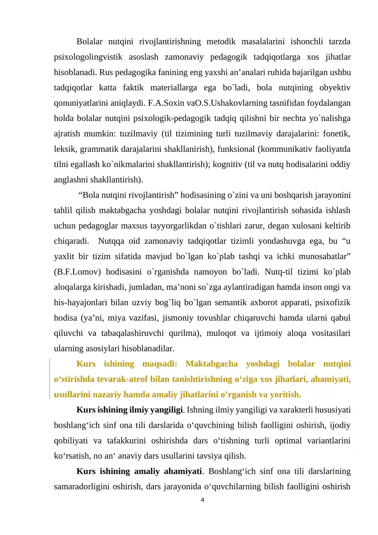 ONA TILI VA O’QITISH METODIKASI 4