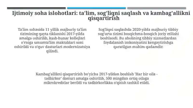 Mirziyoyev islohotlari 4