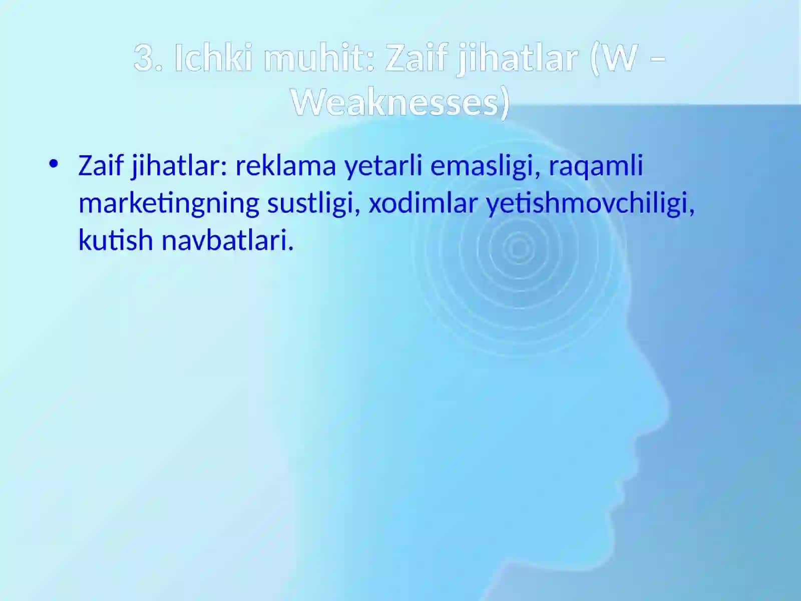 SWOT tahlili va ragʻbatlantirish tizimi 4