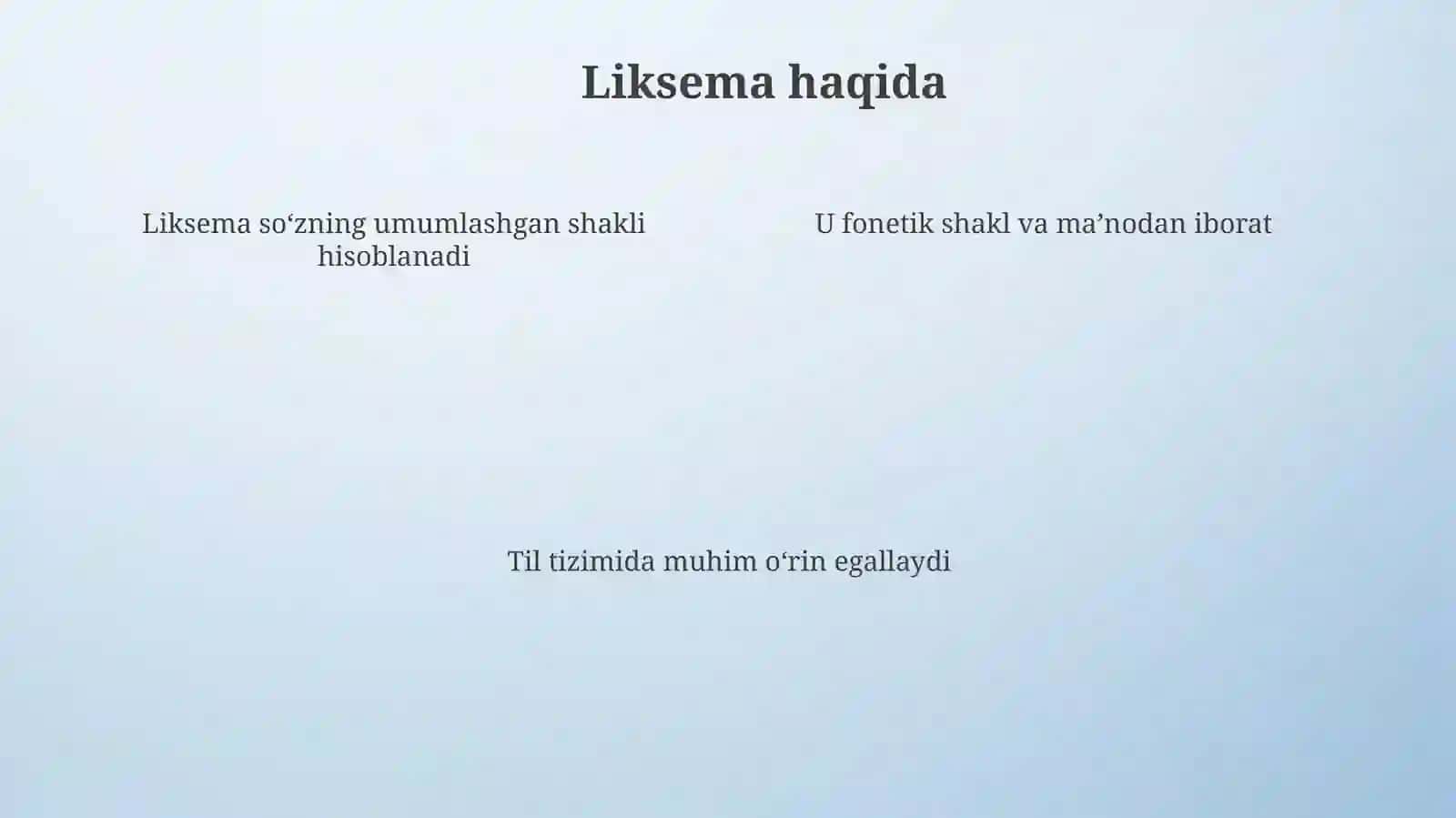 Liksema tushunchasi 4